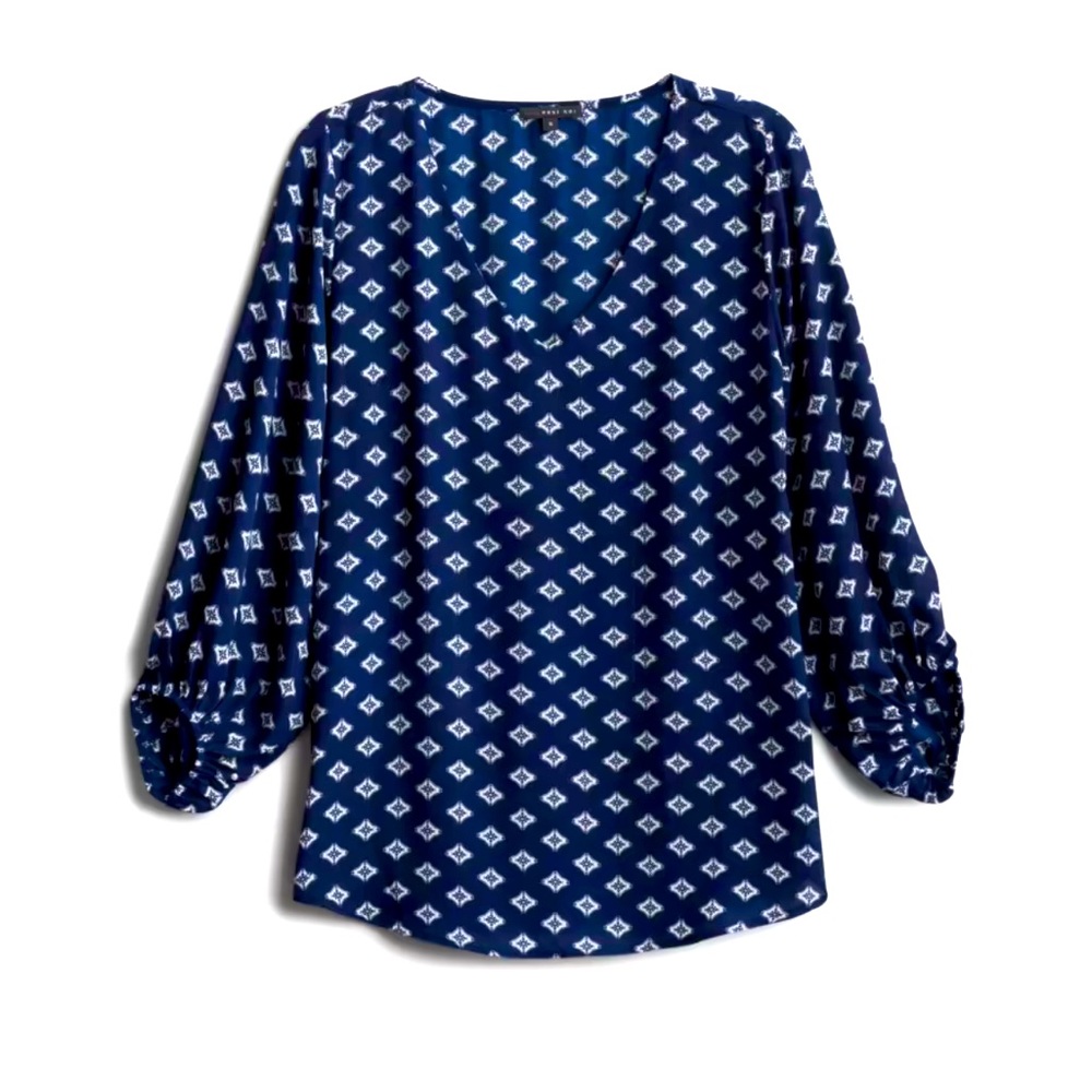 West Kei navy blue‎ blouse
